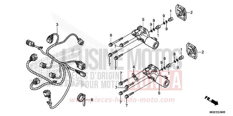 SOLENOIDE LINEAIRE de VFR1200F DCT TITANIUM BLADE METALLIC (YR316) 2015